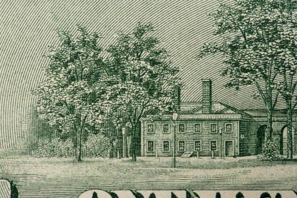 istock Closeup of a 100 American dollar banknote 1446424314