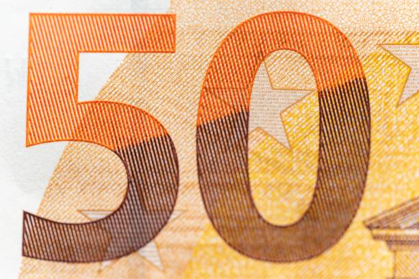 istock Closeup of a 50 Euro banknote 1446424430