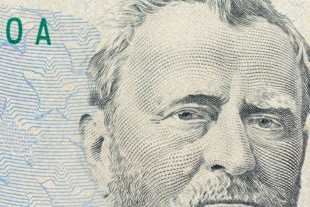 istock Closeup of a 50 American dollar banknote 1446424464