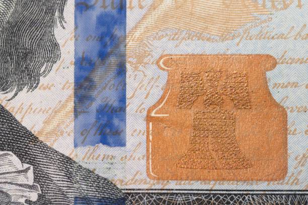 istock Closeup of a 100 American dollar banknote 1446424873