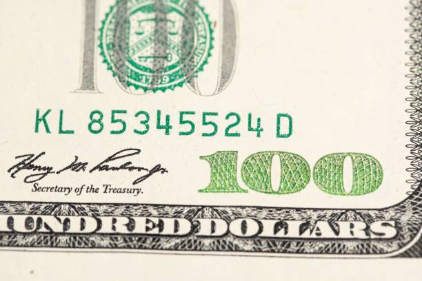 istock Closeup of a 100 American dollar banknote 1446424943