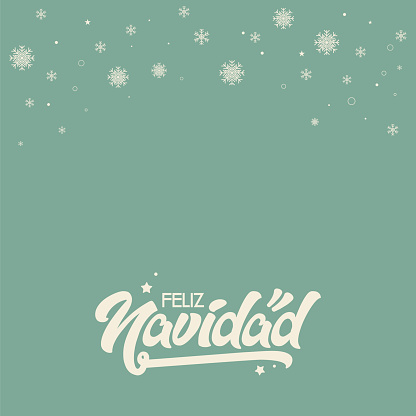 Spanish Merry xmas lettering - Feliz Navidad on background vector stock illustration. Christmas lettering.