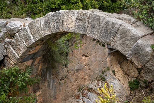 View of the traditional stone bridge of Antakya Turkey