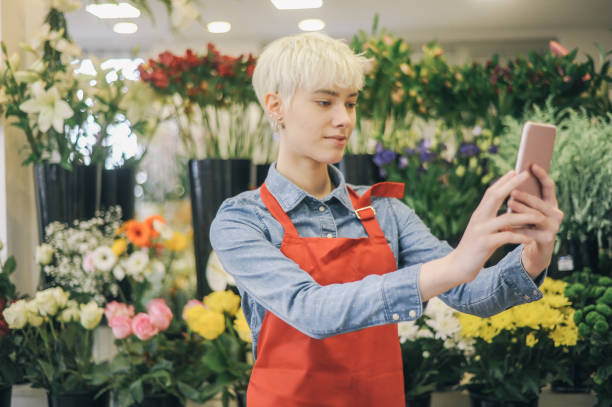 istock Female flower shop owner 1446442339