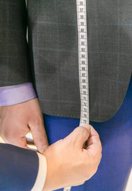 istock One hand was measuring the clothes 1446449374