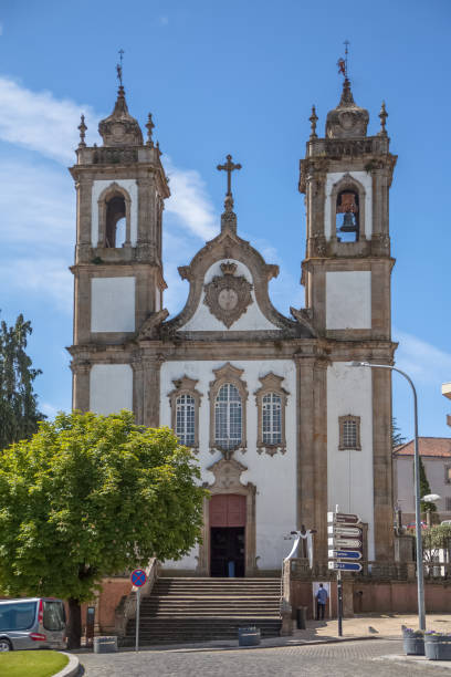 viseu portugal - 05 08 2021 : außenansicht der kirche des ehrwürdigen dritten ordens unserer lieben frau von monte do carmo, genannt igreja de s. do carmo, 1738, barockkirche aus dem 18. jahrhundert - venerable stock-fotos und bilder