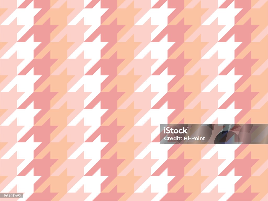 Checked Pattern Peach Color Houndstooth Check Pattern In Feminine Pinks And Peach Colors Stock ...