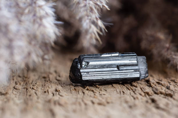 Rough Natural Black Schorl Tourmaline Crystal Gem
