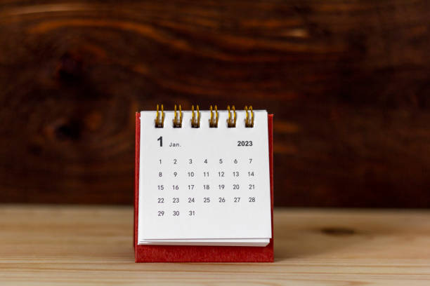 istock The calendar for January 2023 is on the table. 1446453406