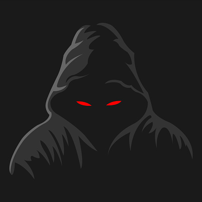Hacker mysterious silhouette vector graphic.EPS 10