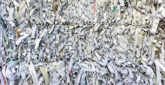 shredded remains of private, confidential, or otherwise sensitive documents.