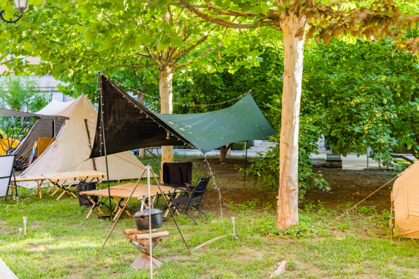 istock Urban wilderness camping tent equipment 1446462823