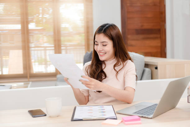 istock Asian beauty Work online from home via computer Interacting with the team Is a new normal online activity. 1446472312
