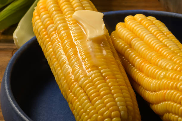 istock Cooked green corn, Corn on the cob a traditional Brazilian food 1446472963