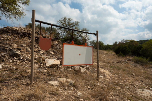 istock Steel targets for shooting long distance 1446473776