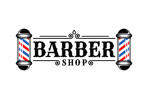 Barbershop logo vector. Salon logo