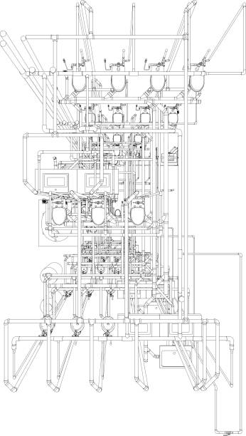 위생 배관의 3d 그림 - sanitary engineering stock illustrations