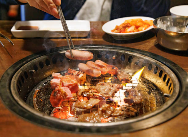istock Delicious meat dish grilled on charcoal 1446480651