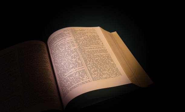 25.11.2022 istanbul turquie dictionnaire latin ancien, grec-anglais vue page ouverte - greek bible photos et images de collection