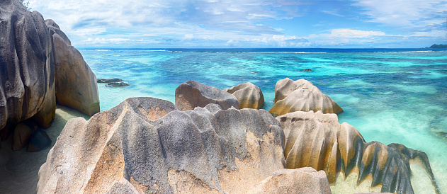Most beautiful tropical paradise beaches. Seychelles islands