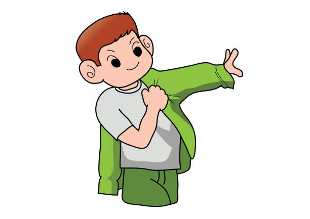 Clipart Putting On Clothes