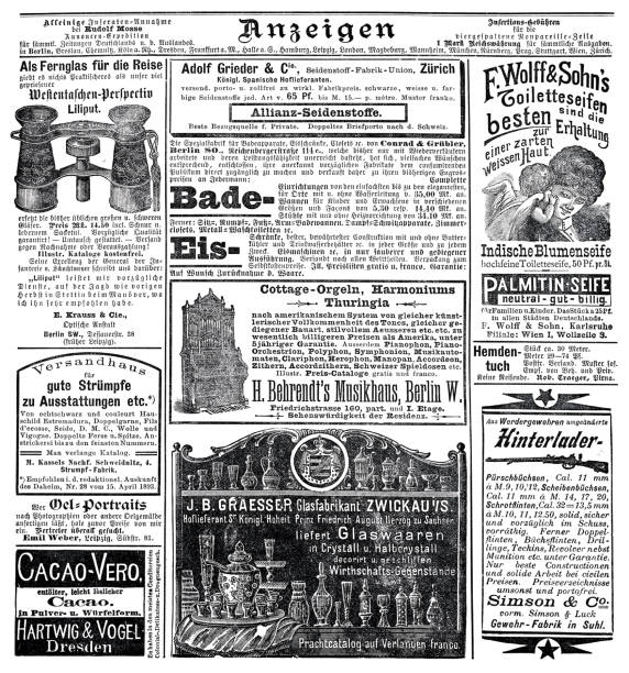 istock Ads in a German magazine of 1898 1446493310