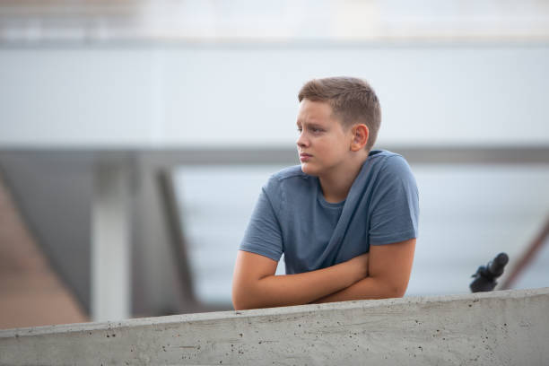 Waiting for his friends