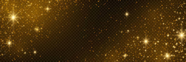 istock The dust sparks and golden stars shine with special light. Vector sparkles on a transparent background. . Stock royalty free vector illustration. PNG 1446499882