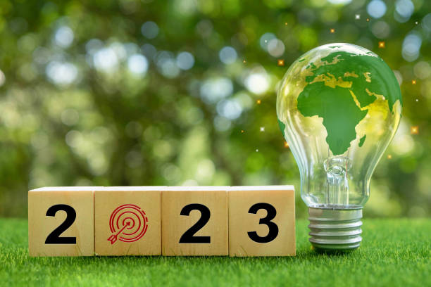 istock 2023 New Year concept. Environmental technology. Sustainable development goals.Renewable Energy.Environmental protection, sustainable energy sources. 1446500981