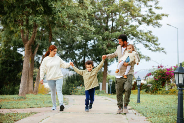 istock Walking along to a day of fun 1446502181