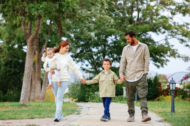 istock Walking along to a day of fun 1446502367