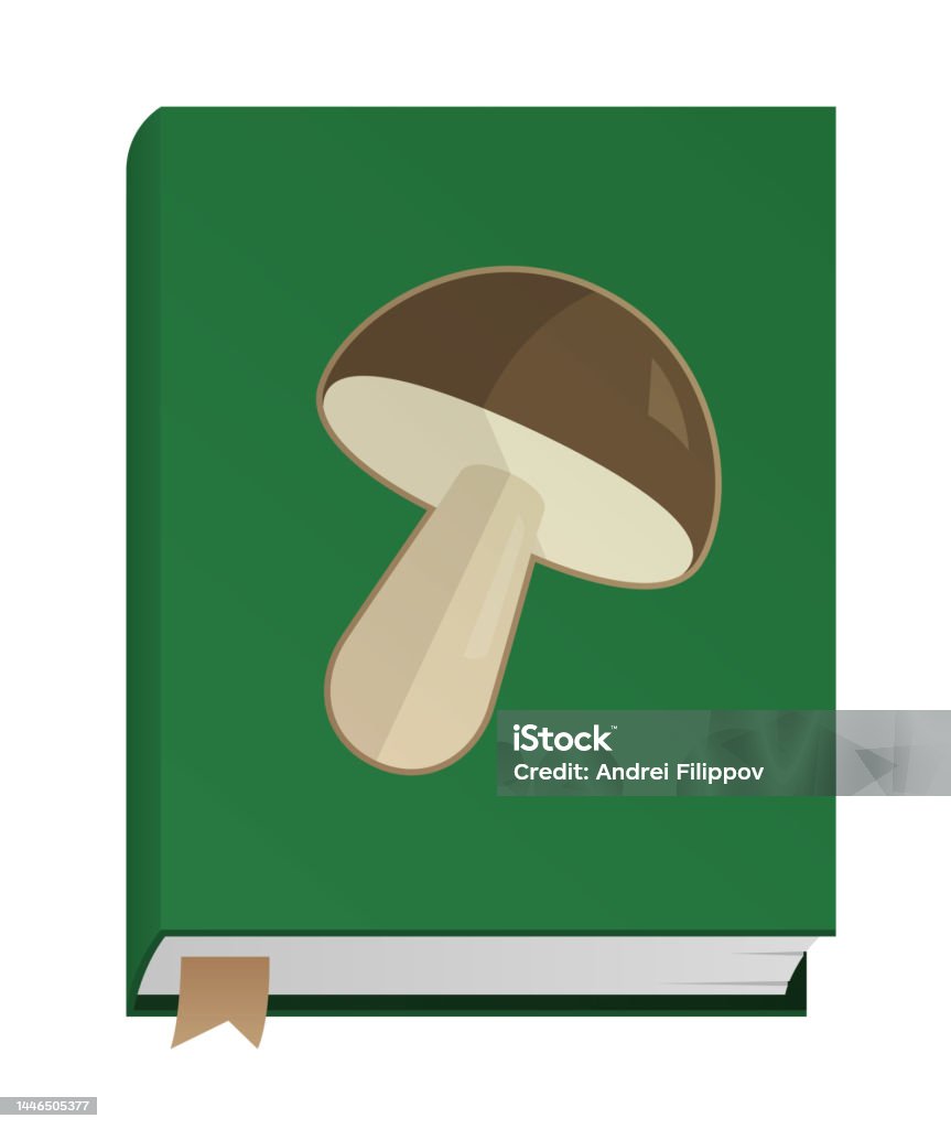 Nghệ Thuật Với Cuốn Sách Phẳng Màu Xanh Lá Cây Với Nấm Ăn Được ...