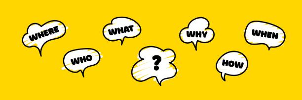 istock Banner with question what, how, why, what and where. Business web banner. Place for your text. Ask and question mark sign. Communication inclusion people concept. Vector illustration. 1446505630