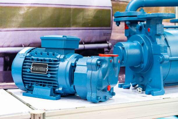 istock electric induction motor mounting with single stage water or liquid ring vacuum pump for industrial on table 1446506331