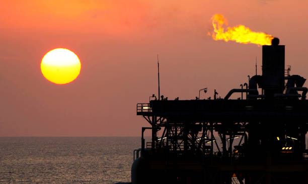 Flare at an offshore oil rig