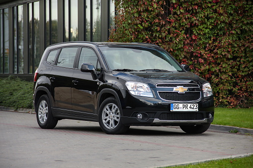 Berlin, Germany - 24th September, 2011: Chevrolet Orlando parked on a public parking. The Chevrolet Orlando I was a three-row compact MPV manufactured by General Motors between 2011-2018.