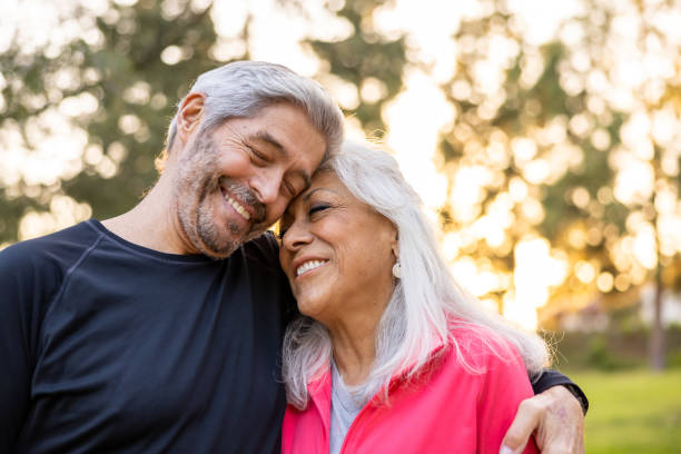 istock Happy Senior couple moments at sunset 1446539005