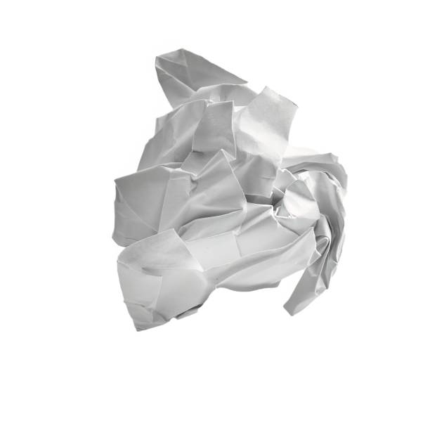 istock One white crumpled paper ball over isolated background 1446540388