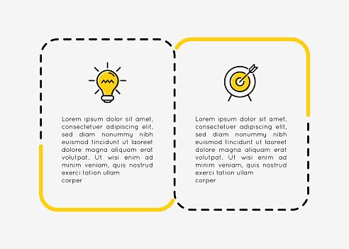 2 Option Flowchart Business Infographic With 2 Options Flowchart Vector Stock Illustration ...