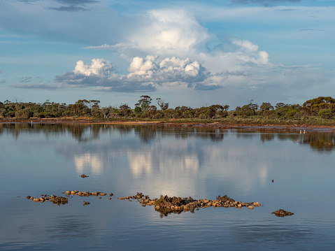 Lake Tyrell cloud reflections in remote Victoria