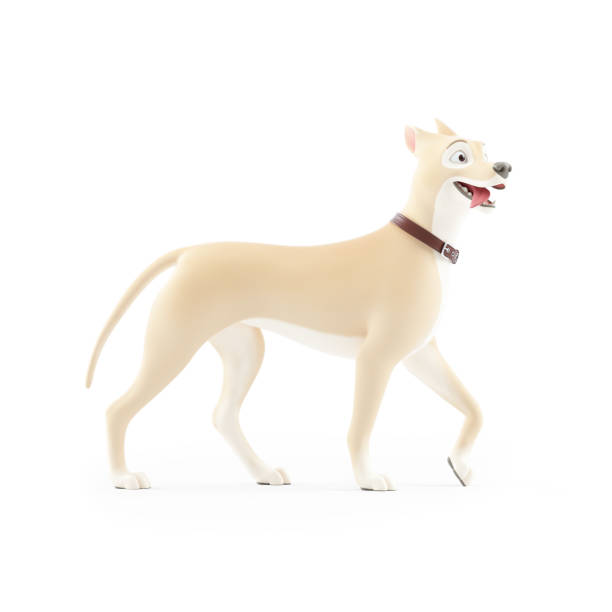 istock 3d happy cartoon dog walking 1446544181