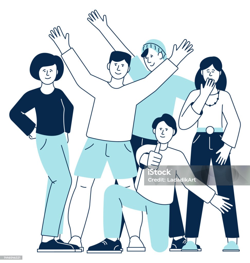 Biểu Tượng Tình Bạn Những Người Trẻ Hạnh Phúc Bên Nhau Gặp Gỡ Bạn ...