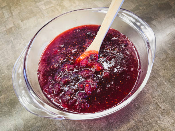 istock Bowl of Freshly Prepared Cranberry Sauce 1446547627