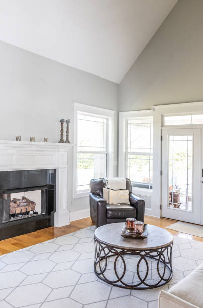 istock A light and bright open concept living room den with vaulted ceilings in a new construction house 1446556685
