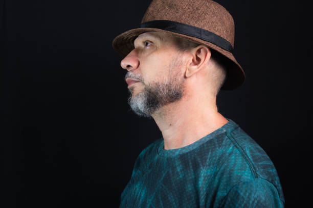istock Man wearing hat. Looking to the left side. 1446557950