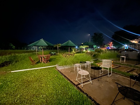 Open Park Near Rice Field In Bogor