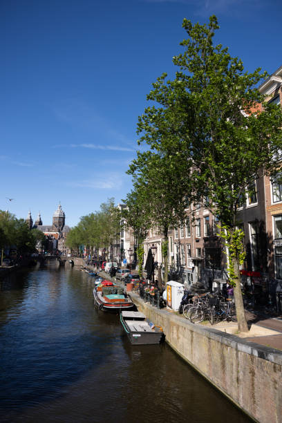 istock Row of houses along Amsterdam canals 1446573210