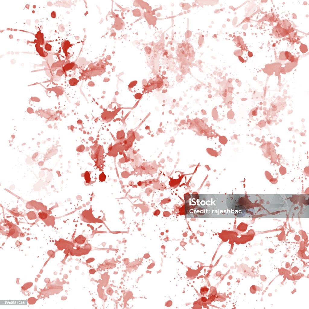 Red Blood Splatter Stain On White Background Stock Photo - Download