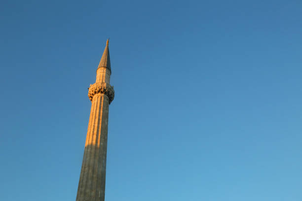 Hagia Sophia minaret (Ayasofya) at Sultanahmet District in Istanbul, Turkey.