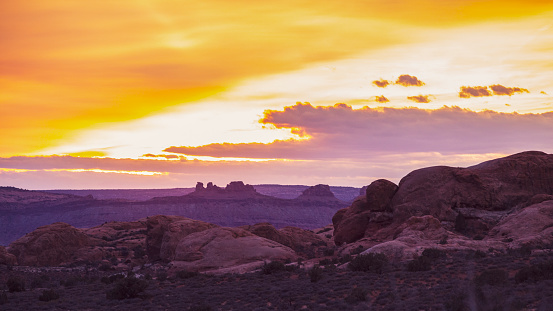 Sunset at Arches National Park, Utah